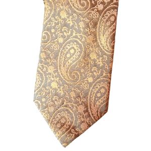 Perry Ellis Portfolio mens spring Easter peach pasely textured woven tie